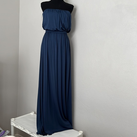 NWT Rachel Pally Tery Strapless Maxi Dress Astral Blue Size S - Picture 4 of 14